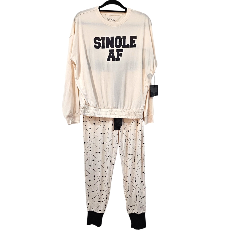 NWT Wildfox Single AF Pajama 2pc Set Size S